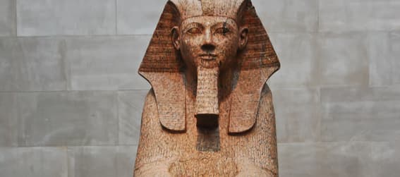 Egyptian sphinx in The Metropolitan Museum of Art, New York.