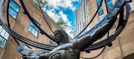 atlas statue outside Rockefeller center nyc